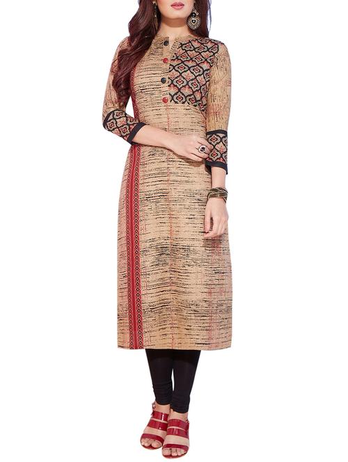 printed straight kurta - 15866211 - Very Small Image - 1