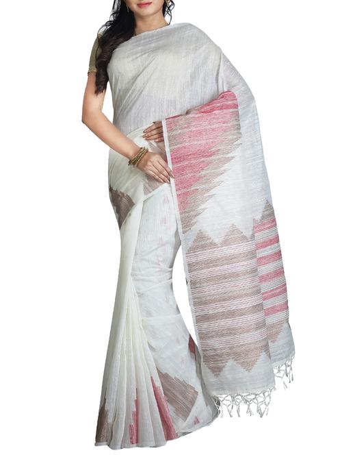 self design woven saree with blouse - 15866876 - Very Small Image - 1