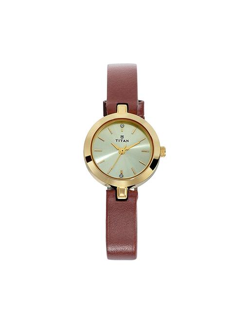 titan karishma analog champagne dial women's watch-2598yl01 - 15867407 - Very Small Image - 1