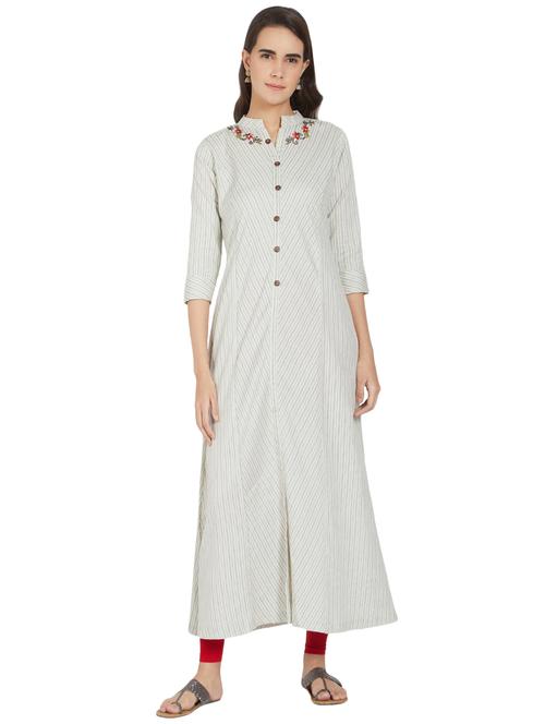 a-line stripes kurta - 15867715 - Very Small Image - 1