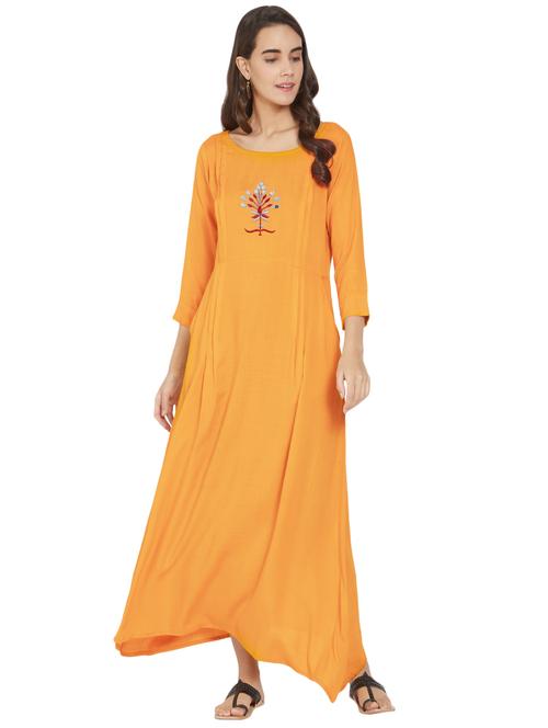 a-line solid kurta - 15867722 - Very Small Image - 1