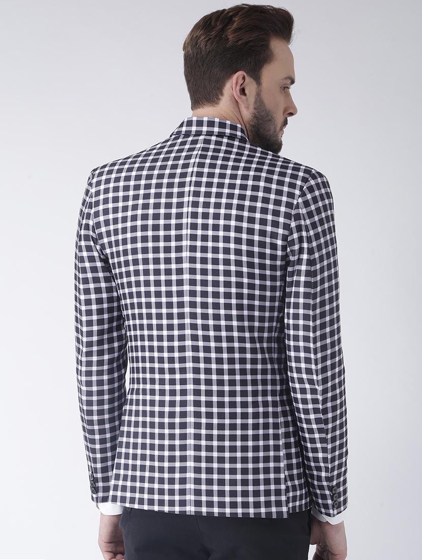 blue polyester single breasted casual blazer - 15867784 - Zoom Image - 2