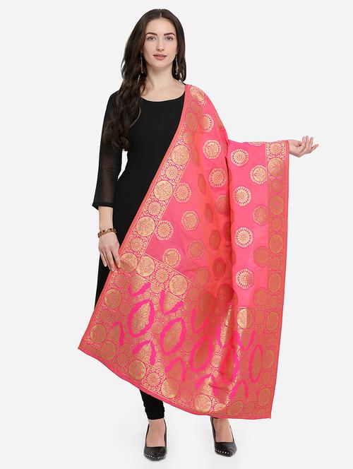 woven art silk dupatta - 15867878 - Very Small Image - 1