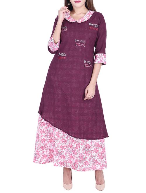a-line printed kurta - 15868289 - Very Small Image - 1