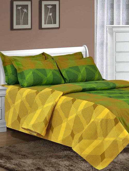 cotton double bedsheet with 2 pillow covers - 15868520 - Very Small Image - 1