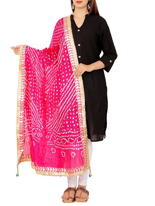 gota patti bandhani dupatta - 15869307 - Very Small Image - 1