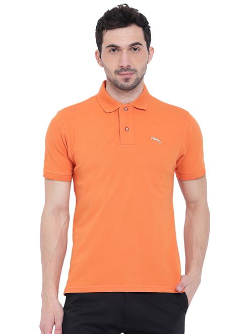 solid orange polo t-shirt - 15871168 - Very Small Image - 1