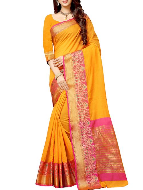 self design saree with blouse - 15871622 - Very Small Image - 1