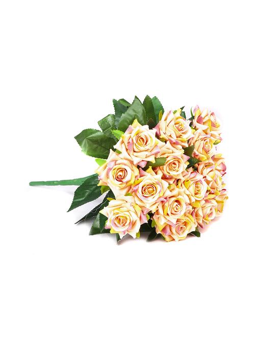 sehaz artworks rose pink rose fabric artificial flower bunch - 15873655 - Very Small Image - 1