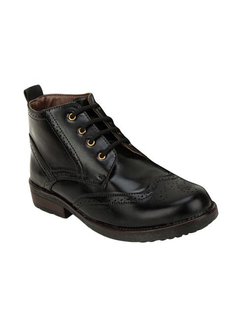 black leatherette low ankle boots - 15874748 - Very Small Image - 1