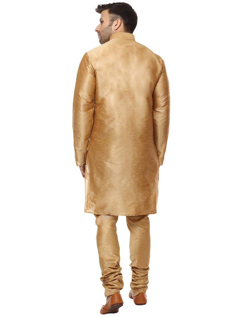 men solid kurta churidar ethnic wear set - 15876565 - Standard Image - 2