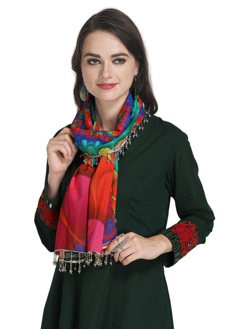 multi colored crepe scarf - 15877543 - Very Small Image - 1