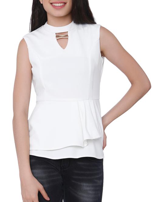 ruffle detail peplum top - 15878949 - Very Small Image - 1