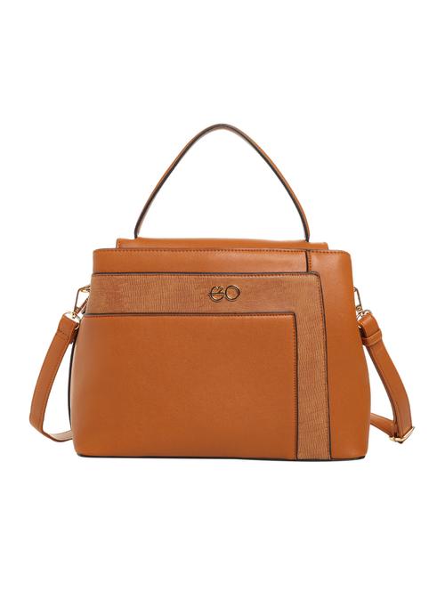 brown leatherette (pu) regular satchel - 15880463 - Very Small Image - 1