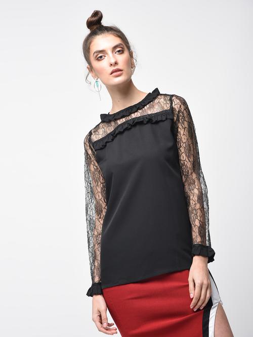 women's straight mock neck top - 15881787 - Very Small Image - 1