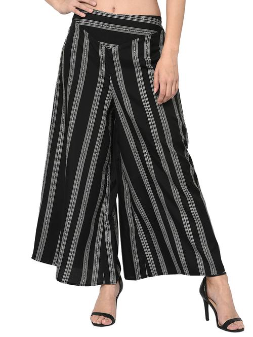 high rise striped flared palazzo - 15882493 - Very Small Image - 1