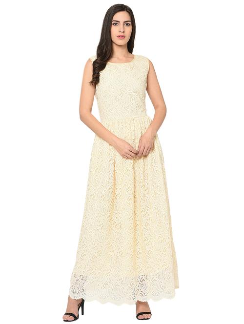 women's fit & flare self design dress - 15882497 - Very Small Image - 1