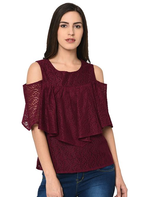 women's layered round neck top - 15882504 - Very Small Image - 1