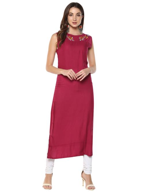 women's straight kurta - 15884195 - Very Small Image - 1