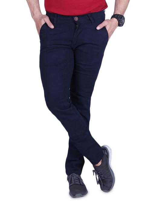 navy blue cotton chinos - 15884629 - Very Small Image - 1