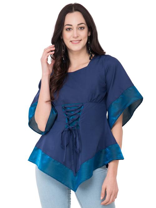 women's asymmetric square neck top - 15884802 - Very Small Image - 1