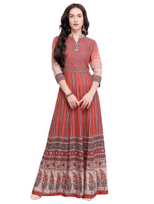 a-line stripes dress - 15885354 - Very Small Image - 1