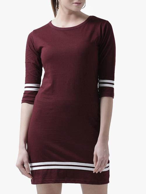 contrast piping detail sheath dress - 15887614 - Very Small Image - 1