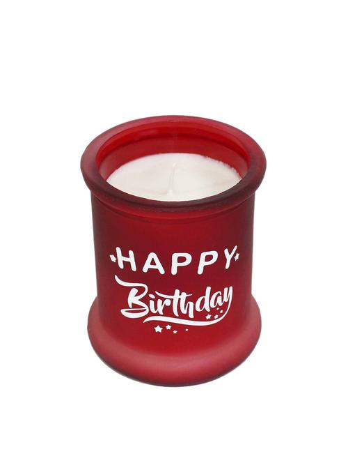 hosley trendy gift happy  birthday red jar candle - 15889795 - Very Small Image - 1
