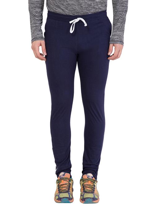 navy blue cotton  ankle length track pant - 15890664 - Very Small Image - 1