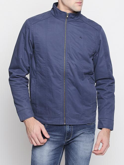 blue cotton casual jacket - 15892731 - Very Small Image - 1