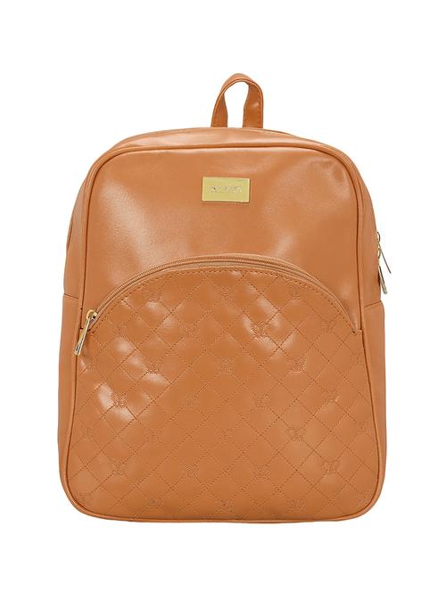 tan leatherette (pu) regular backpack - 15893266 - Very Small Image - 1