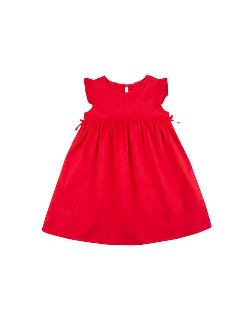 red cotton frock - 15893950 - Very Small Image - 1