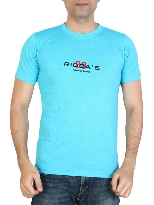 aqua blue cotton tshirt - 15894016 - Very Small Image - 1