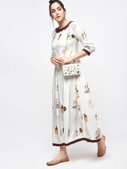 anarkali printed dress - 15894049 - Very Small Image - 1