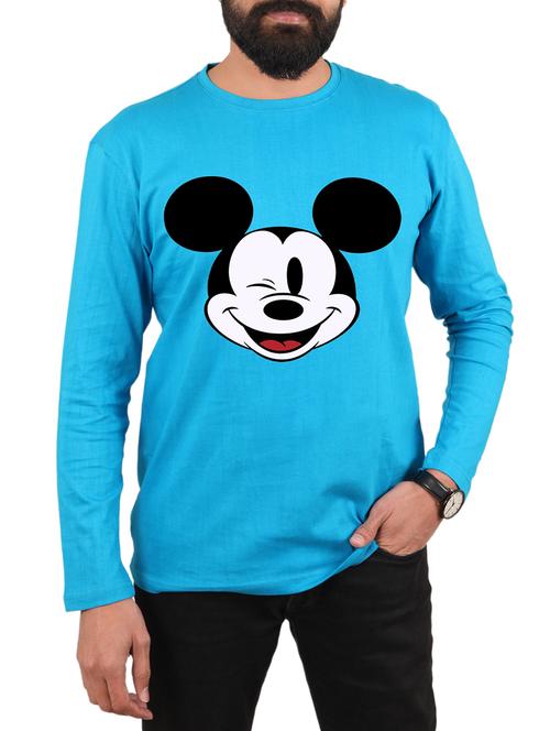 blue cotton character print t-shirt - 15894516 - Very Small Image - 1