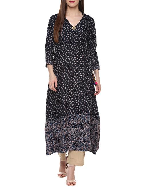 a-line printed kurta - 15896951 - Very Small Image - 1
