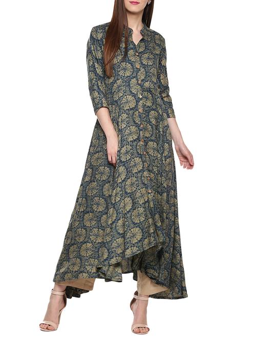 asymmetric printed kurta - 15896952 - Very Small Image - 1