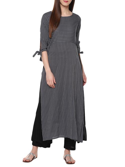 a-line stripes kurta - 15896954 - Very Small Image - 1