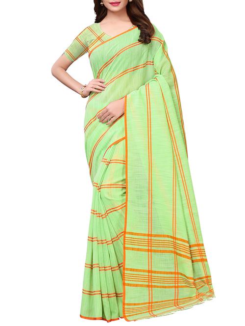 self design striped saree with blouse - 15897139 - Very Small Image - 1