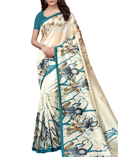 digital floral printed saree with blouse - 15897189 - Very Small Image - 1