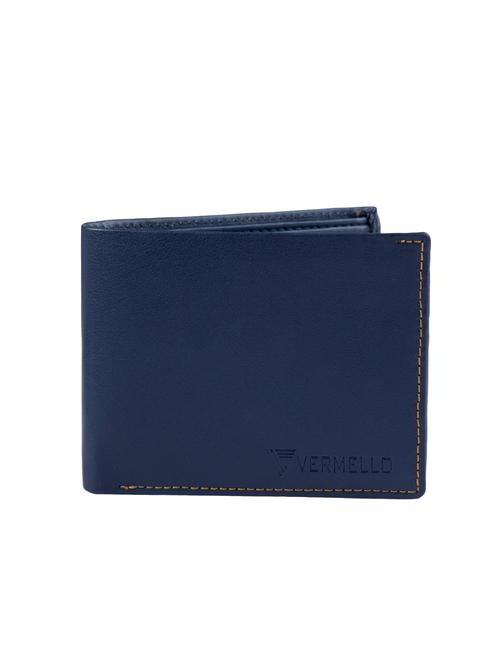 blue 2 fold  leatherette wallet - 15900286 - Very Small Image - 1