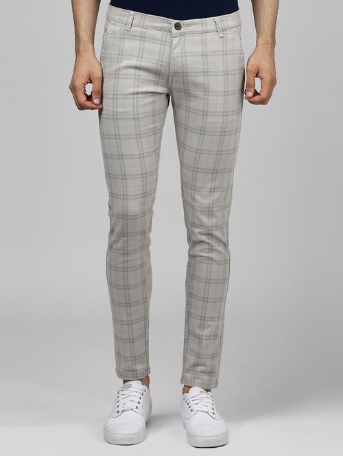 grey cotton chinos - 15900726 - Very Small Image - 1