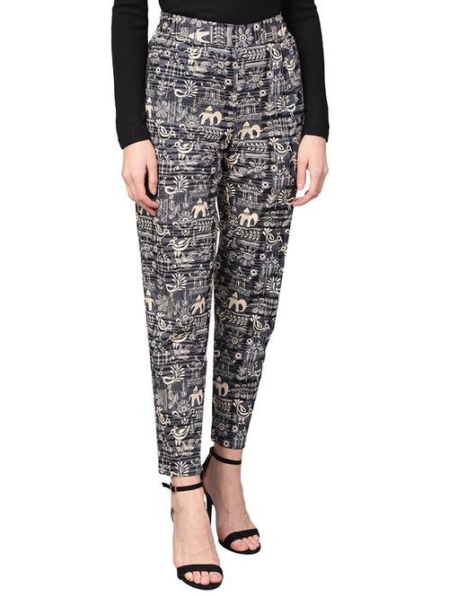 high waist flat front trouser - 15900870 - Very Small Image - 1
