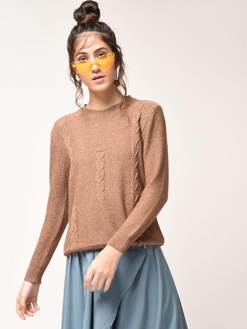 lace up detail pullover - 15900940 - Very Small Image - 1