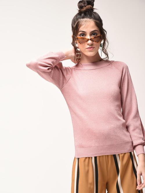 slit raglan sleeved pullover - 15900944 - Very Small Image - 1