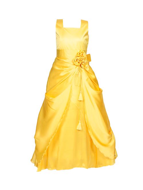 yellow satin  gown - 15901120 - Very Small Image - 1