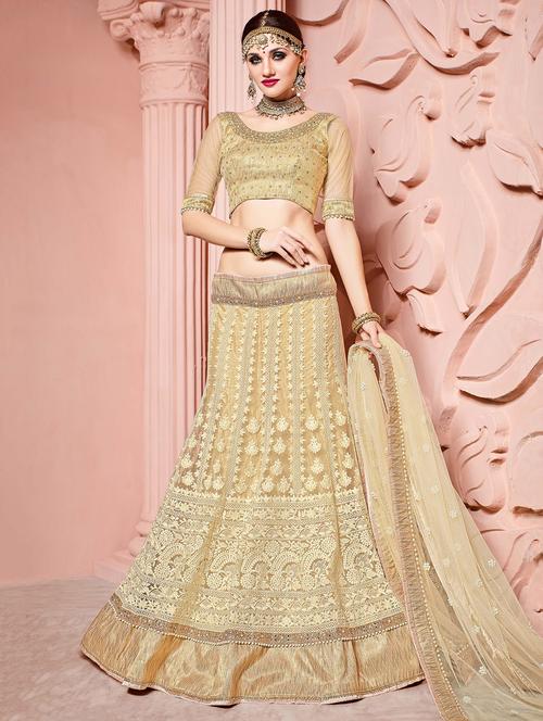 tonal embroidered flared lehenga - 15901739 - Very Small Image - 1