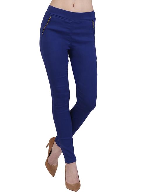 mid waist zipper detail jegging - 15902316 - Very Small Image - 1