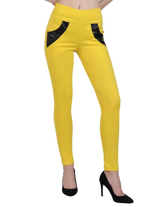 leatherette patch high waist jegging - 15902349 - Very Small Image - 1