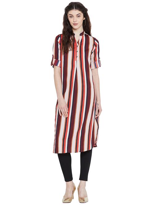 straight stripes kurta - 15904254 - Very Small Image - 1